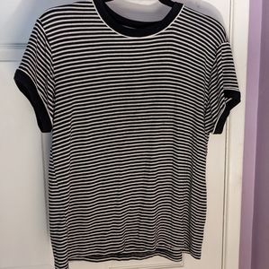 Tuesday Bassen Tuesday of California ringer tee black and white M